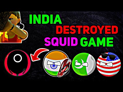 [INDIA DESTROYED SQUID GAME]💀⚠️😂 In Nutshell || THEY ARE DEAD!🤣🫡☠️ #countryball