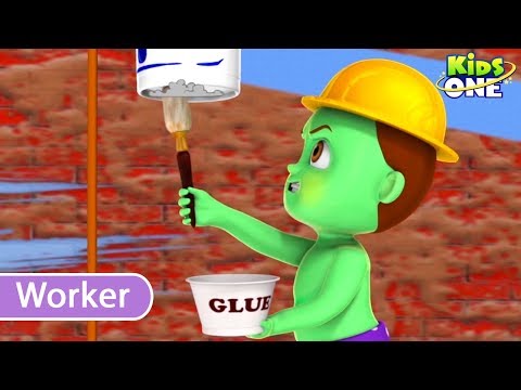 GREENY KIDDO Work at Construction Site, Need Proper Training | Funny Videos For Kids - KidsOne
