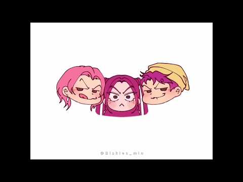 best pink trio🤠they look a lot like brothers and sister🤔(mira&romace&abby)#kpopdemonhunters #art