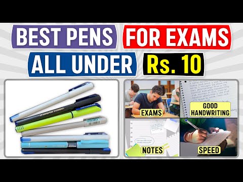 TOP 5 Pens for EXAMS , Making Notes and For Good Handwriting. All for 10 RS.