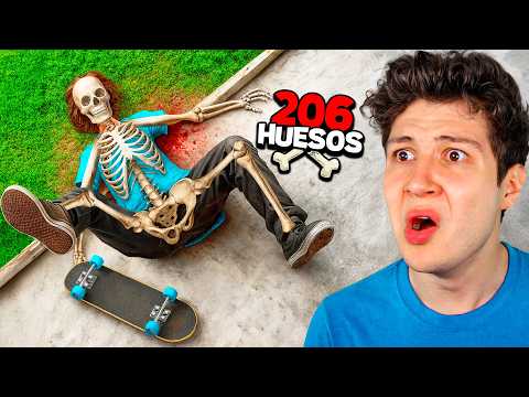 Me ROMPO los 206 HUESOS como un PATINADOR PROFESIONAL! 🛹🦴 (Skate)