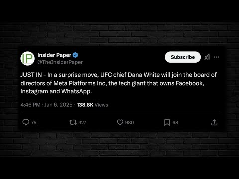 Dana White Joins Forces with Mark Zuckerberg, 'Fact Checkers' to Disappear