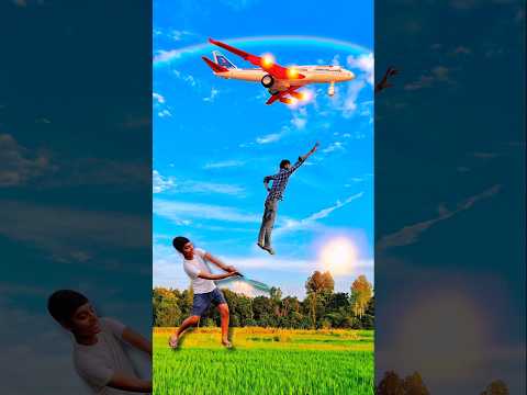 मच्छर-बैट से मार के प्लेन पकड़ने वाला स्टंट 💥🤯| #shorts