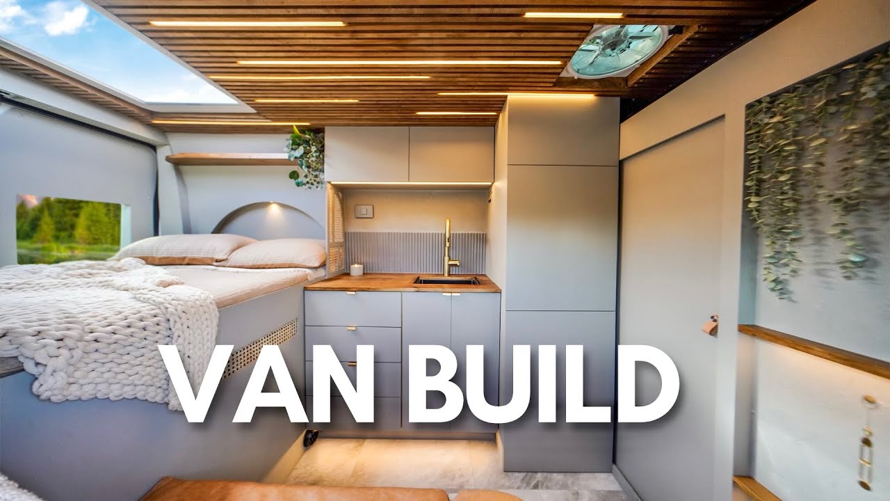 Building a Modern Cozy Camper Van for Vanlife | Full VAN Build Timelapse