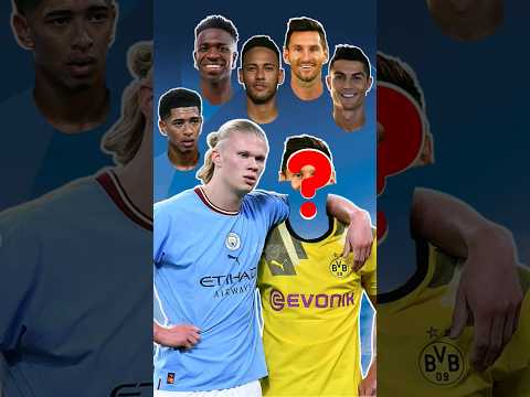 Mysterious football player with Haaland #football #messi #ronaldo #bellingham #soccer #viral #shorts