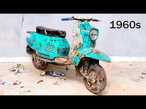 Fast Restoration 1960s Piaggo Vespa Scooter | Little Abandoned Motorcycle - Full Restoration