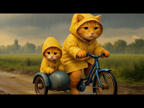 From Rain to Sunshine A Kitten and Bunny’s Journey of Friendship