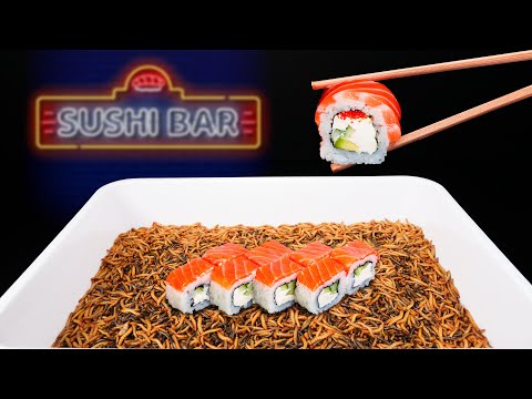 WHAT IF YOU DROP 10,000 MEALWORMS INTO SUSHI? HOW LONG WILL IT TAKE THEM TO EAT IT?