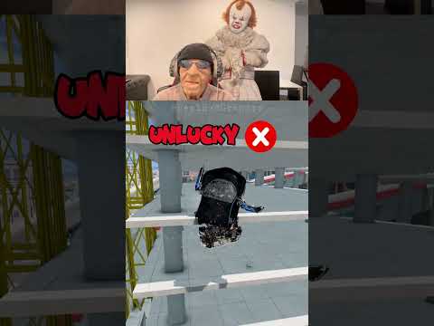 Lucky Vs Unlucky 🔥💀 Grandpa 👴 Beamng Satisfying #shorts
