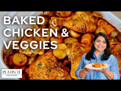 EASY Baked Chicken and Veggies | Baked Chicken and Potatoes