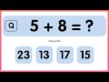 One Digit Addition Challenge for Kids