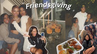 friendsgiving 2023 - we were LIT! lol, food, xmas dancing, tipsy movie night