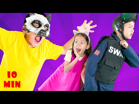 Police Officer Saves Baby + Here You Are Song Compilation | Kids Song