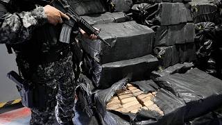 YouTube video thumbnail: Ecuador Police Seize 370kg of Cocaine Near Colombian Border