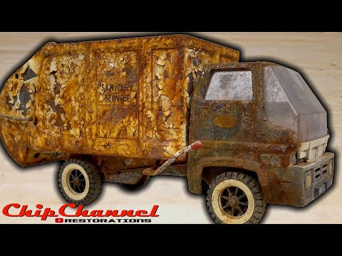 1960s Tonka Sanitary Systems Garbage Truck Toy Restoration