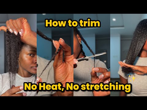 No Heat, No Stretching | How I Trim My Natural Hair Using the Twist Method |step by step guide