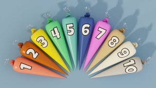 Learn Colors and Numbers Song with Piping Bags 4