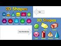 Understanding 2D and 3D Shapes