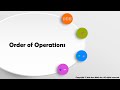 Order of Operations Explained