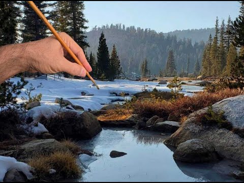 How to Paint a Snowy River Landscape in Watercolor