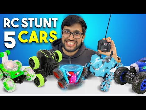 5 RC STUNT CARS TESTING !