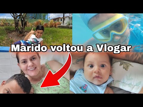 MEU MARIDO VOLTOU A VLOGAR + DIA DE NATAÇÃO, ELE LEVOU NOSSO FILHO PARA SE DIVERTIR