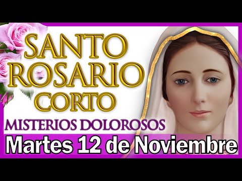 Santo Rosario Corto de Hoy Martes 12 de Noviembre 💜 Misterios Dolorosos 🌻 Rosario a Virgen María