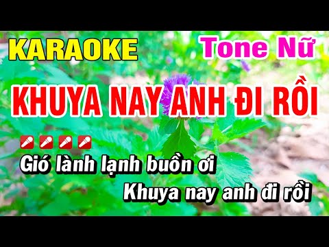 Karaoke Khuya Nay Anh Rồi Nhạc Sống Tone Nữ Chuẩn | Hoài Phong Organ