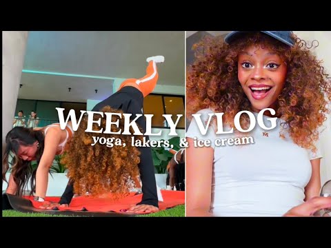 LONG WEEKLY VLOG | CATCH UP, YOGA AND A LAKERS GAME? | challan