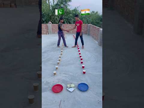 India 🇮🇳 vs Pakistan 🇵🇰 who is winner 💪#tricky #funny #challenge #game #reels  #tictactoe #run