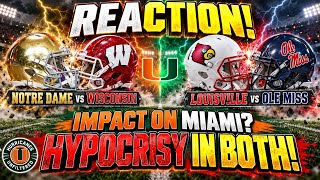 Reaction: Notre Dame Looks Regular for 35 Mins! Louisville Nearly Shocks Ole Miss! Impact on Miami! 