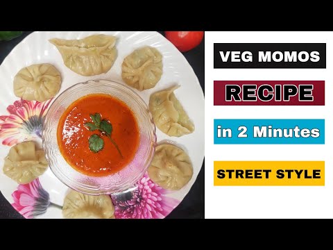 AMAZING!! ❤ Street Style Veg Momos Recipe😋 with Chutney #momos #momosrecipe #streetfood #SHORTS