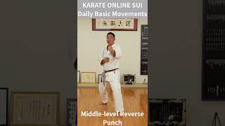 KARATE ONLINE SUI - Daily Basic Movements  Middle level Reverse Punch