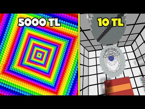 5000 TL DROPPER VS 10 TL DROPPER HARİTASI - Minecraft