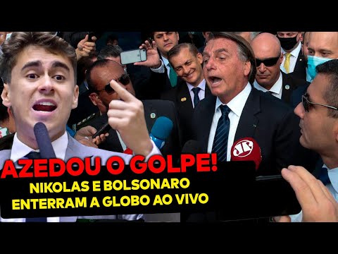 Nikolas e Bolsonaro meteram a mão no microfone da Globo! Está decretado o fim da narrativa do golpe