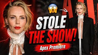 Charlize Theron STUNS Shirtless at Apex Premiere 😱 Bold Red Carpet Look Goes Viral