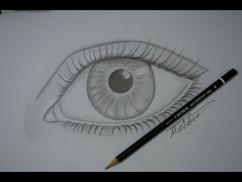 تعلم رسم العين بالرصاص للمبتدئين مع الخطوات