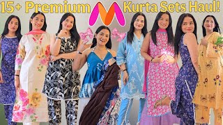 #myntrahaul *15+ PREMIUM PRODUCTS* Best MYNTRA Pinteresty Pure Cotton Kurta Sets Haul🔥 *MYNTRA HAUL*