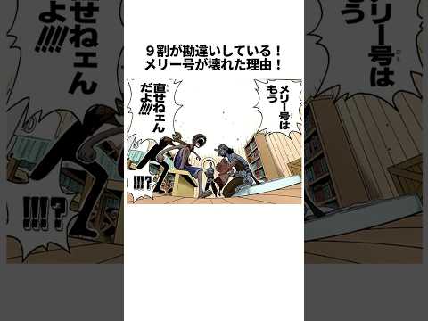ルフィvsウソップの原因となったメリー号の壊れた本当の理由！#ワンピース