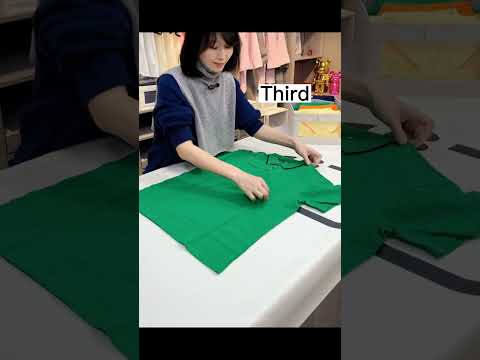 Folding hacks for T-shirts,hoodie,down jacket/organizing skills tips for clothes wardrobe/tiktok