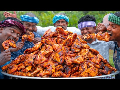 CHICKEN ROAST | Big Chicken Pieces Cooking & Eating In Village | Delicious Chicken Recipe In Village