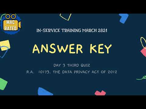 INSET 2021 DAY 3 3rd Quiz