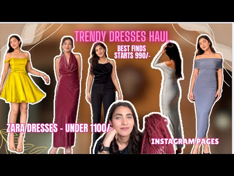 Dresses I bought recently - ZARA FINDS ,Instagram pages, HM and more |Bodycon dresses - starts 990/-