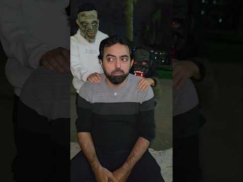 طلعلي جني بالحديقه☠️ بالنهاية انكشف مين 🤣👹👿