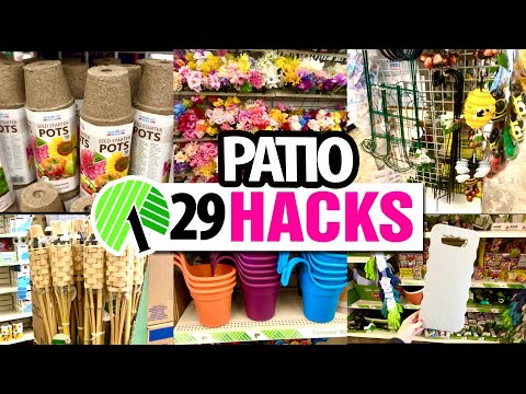 🌟29 *BEST* Outdoor Patio HACKS using $1 Dollar Tree garden finds!