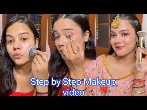 Must have makeup brushes for beginners 🥰 makeup video | step by step makeup video