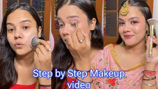 Must have makeup brushes for beginners 🥰 makeup video | step by step makeup video