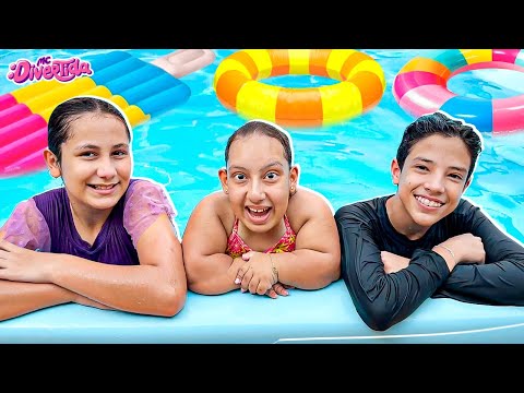 Maria e Amigos fazem FESTA NA PISCINA | Pool Party vídeo for kids