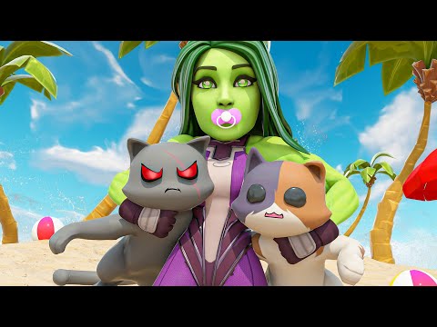 A DAY IN THE LIFE OF BABY SHE-HULK...( Fortnite Short )