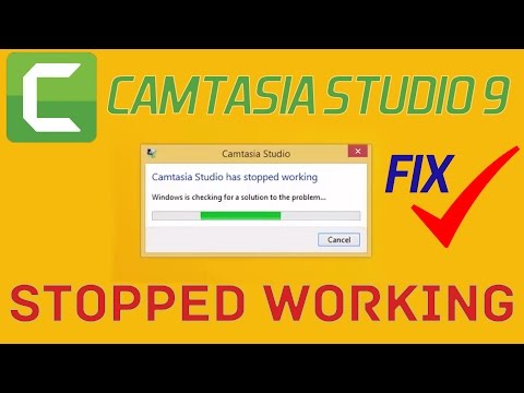 camtasia studio has stopped working